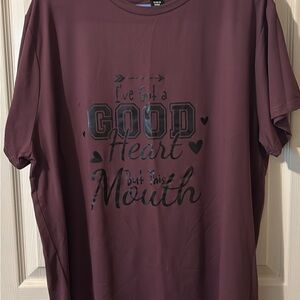 SHEIN Maroon Graphic Tee - Short Sleeve